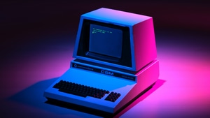 Computer, Retrowave, Artist, Artwork, Digital Art, 4K wallpaper