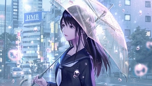 Anime Girl, Anime, Umbrella, Artist, Artwork, Digital Art, Artstation, 4K wallpaper