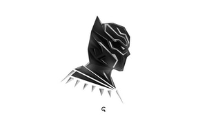 Black Panther, Superheroes, Minimalism, Minimalist, Artist, Artwork, Digital Art, 4K wallpaper