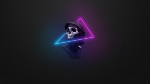 Skull, Minimalism, Minimalist, Artist, Artwork, Digital Art, 4K wallpaper