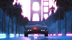 Retrowave, Synthwave, Vaporwave, Artist, Artwork, Digital Art, Cars, 4K wallpaper