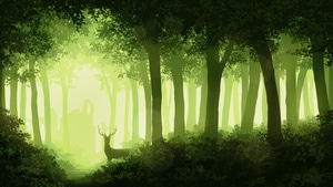 Deer, Reindeer, Forest, Artist, Artwork, Digital Art, Deviantart, 4K wallpaper