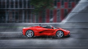 Laferrari, Ferrari, Cars, Rain, 4K wallpaper