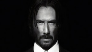 John Wick, Keanu Reeves, Movies, Artist, Artwork, Digital Art, Monochrome, Black And White, 4K wallpaper