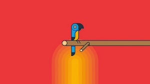 Parrot, Minimalism, Minimalist, Artist, Artwork, Digital Art, 4K wallpaper