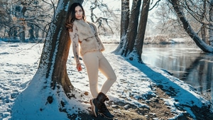 Girls, Model, Winter, 4K wallpaper