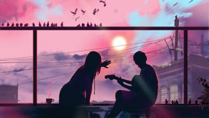 Love, Couple, Artist, Artwork, Digital Art, Artstation, 4K wallpaper