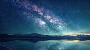 Milky Way, Lake, Sky, Nature, 4K wallpaper