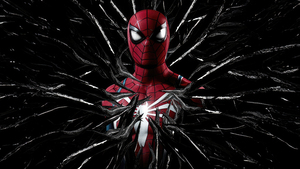 Marvels Spider-Man 2, Venom, Black background, Spiderman, 4K wallpaper
