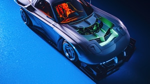 Cars, Neon, Scifi, 4K wallpaper