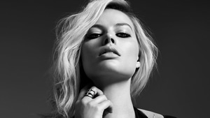 Margot Robbie, Celebrities, Girls, Photoshoot, Monochrome, Black And White, 4K wallpaper
