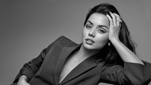 Ana De Armas, Celebrities, Girls, Monochrome, Black And White, 4K wallpaper