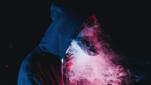 Hoodie, Smoke, Artist, Artwork, Digital Art, 4K wallpaper