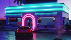 Retrowave, Neon, Artist, Artwork, Digital Art, 4K wallpaper