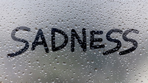 Sad, Glass, Drops, Typography, 4K wallpaper