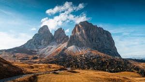 Mountains, Sky, Nature, 4K wallpaper