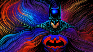 Batman, Colorful art, AI art, DC Superheroes, 4K wallpaper