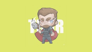 Thor, Superheroes, Minimalism, Minimalist, Artist, Artwork, Digital Art, Artstation, 4K wallpaper