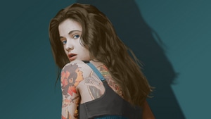 Gun, Tattoo, Artist, Artwork, Digital Art, Artstation, 4K wallpaper