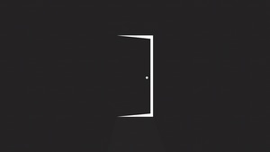 Door, Minimalism, Minimalist, Artist, Artwork, Digital Art, Dark, Black, 4K wallpaper
