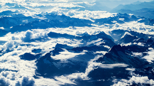 Alps mountains, Aerial view, Sunny day, Swiss Alps, 4K wallpaper