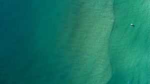Boat, Ocean, Aerial view, Green aesthetic, 4K wallpaper
