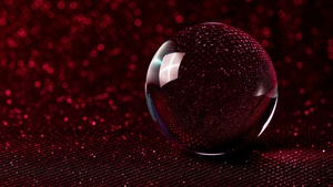 Crystal Ball, Red aesthetic, Bokeh Background, Macro, Dark red, 4K wallpaper
