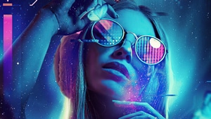 Neon, Glasses, Artist, Artwork, Digital Art, Artstation, 4K wallpaper