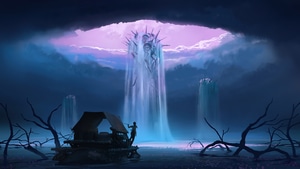 Waterfall, Artist, Artwork, Digital Art, Deviantart, 4K wallpaper