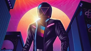Outrun, Biker, Retrowave, Artist, Artwork, Digital Art, 4K wallpaper