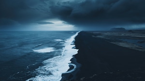 Iceland, Ocean, Evening, Nature, 4K wallpaper