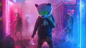 Panda, Scifi, Cyberpunk, Artist, Artwork, Digital Art, 4K wallpaper