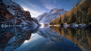 Lake, Reflection, Nature, 4K wallpaper