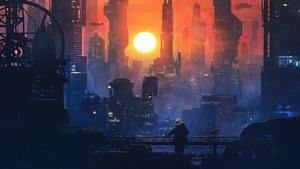 Alone, Smoking, Scifi, City, Artist, Artwork, Digital Art, Artstation, 4K wallpaper