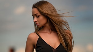 Black Dress, Girls, Model, 4K wallpaper