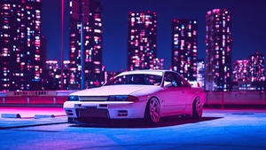 Nissan Skyline, Nissan, Cars, Retrowave, Synthwave, Neon, Photography, Outrun, 4K wallpaper
