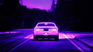 Dodge Challenger, Dodge, Cars, Synthwave, Artist, Artwork, Digital Art, 4K wallpaper
