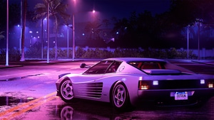 Ferrari Testarossa, Ferrari, Synthwave, Artist, Artwork, Digital Art, Cars, Outrun, 4K wallpaper