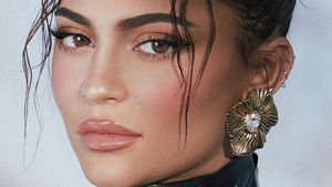 Kylie Jenner, Celebrities, Girls, Model, Photoshoot, Red Dress, Closeup, Face, 4K wallpaper