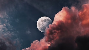 Moon, Digital Universe, Space, 4K wallpaper