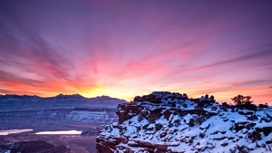 Utah, Desert, Snow, Nature, 4K wallpaper