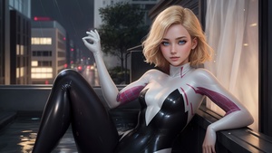 Spider-Gwen, AI art, Marvel Superheroes, 4K wallpaper