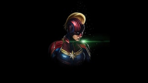 Captain Marvel, Superheroes, Artist, Artwork, Digital Art, Dark, Black, Artstation, 4K wallpaper