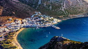 Greece, Island, Tourist attraction, Aerial view, 4K wallpaper