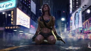Cyberpunk, Artist, Artwork, Digital Art, Rain, Artstation, 4K wallpaper