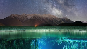 Milky Way, Stars, Underwater, Nature, Mountains, 4K wallpaper