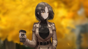 Anime Girl, Anime, Coffee, Artist, Artwork, Digital Art, 4K wallpaper