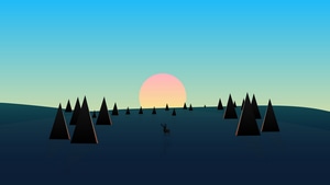 Deer, Artist, Artwork, Digital Art, Minimalism, Minimalist, 4K wallpaper