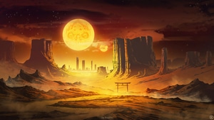 Desert, Artist, Artwork, Digital Art, Artstation, 4K wallpaper