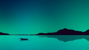 Boat, Lake, Minimalism, Minimalist, Artist, Artwork, Digital Art, 4K wallpaper
